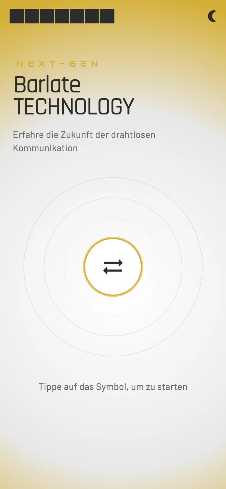 Startseite des ursprünglichen Hardware-Prototyps