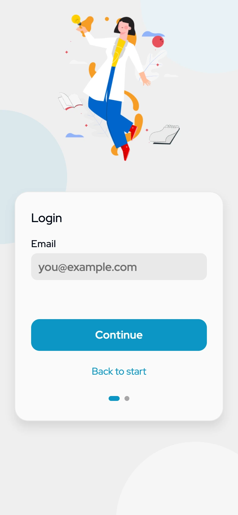 Der erste Schritt des Login-Flows