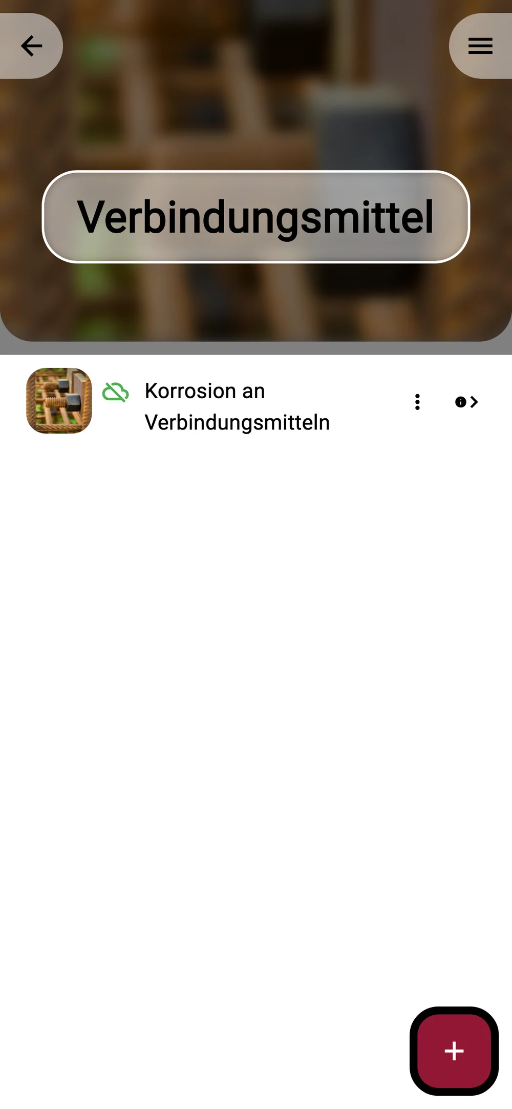 Fiktiver Korrosionsbefund am Prüfpunkt Verbindungsmittel