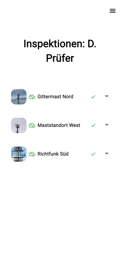 Inspector: Musterinspektionen mit Standortfotos