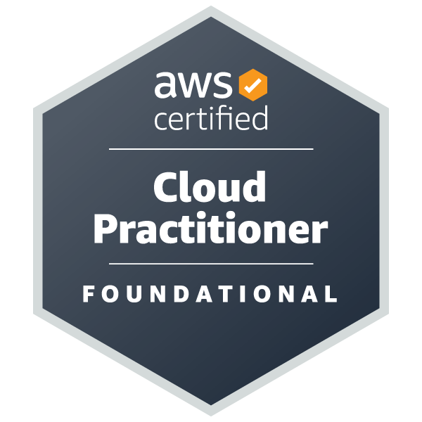 Offizielles Zertifizierungs-Badge: AWS Certified Cloud Practitioner