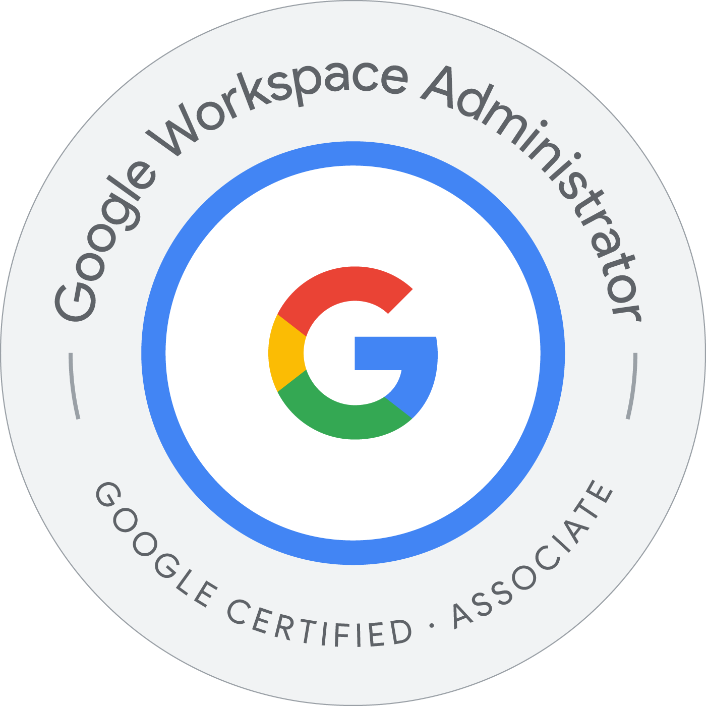 Offizielles Zertifizierungs-Badge: Google Cloud Certified – Associate Google Workspace Administrator