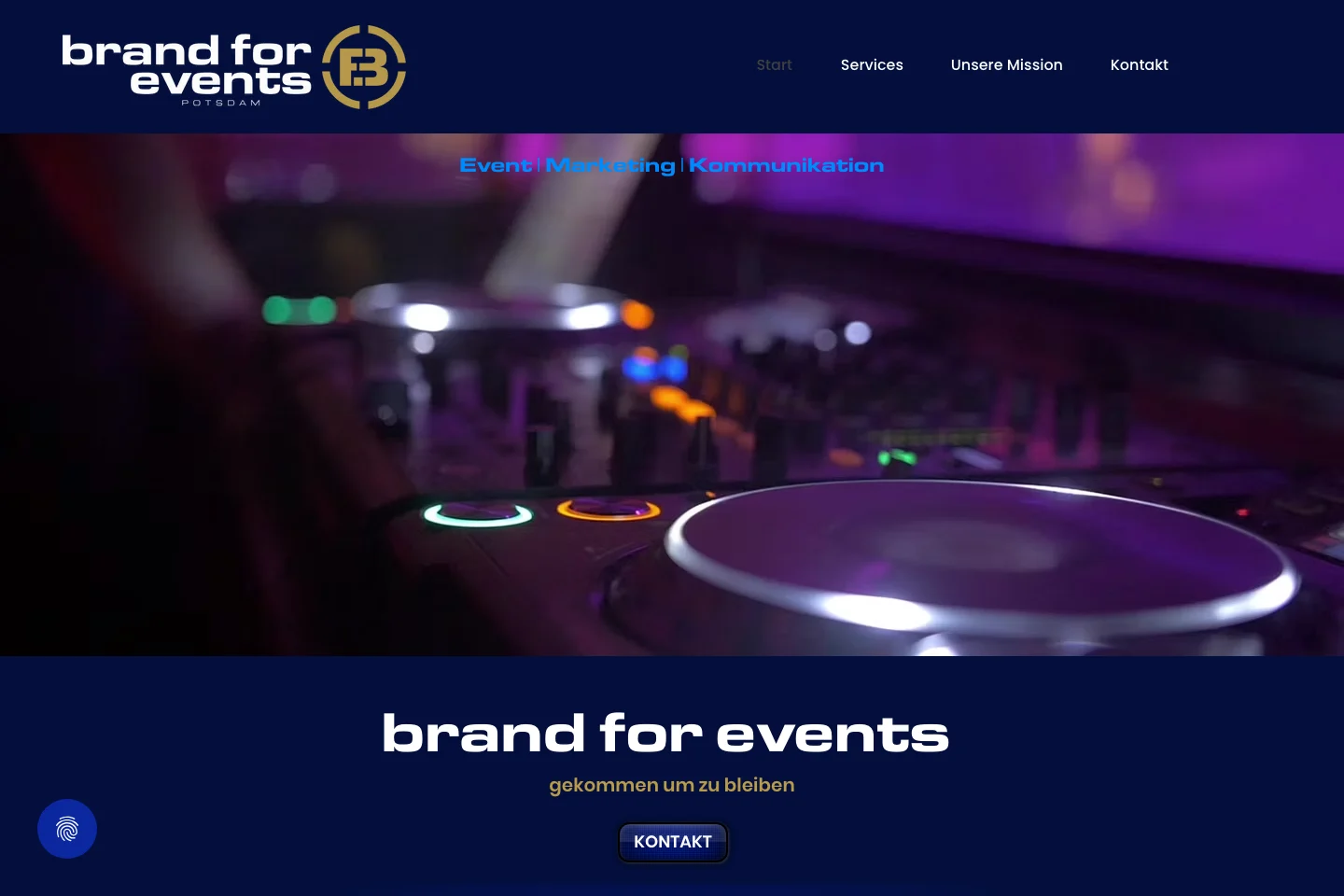 Startseite von brand for events · veröffentlichter Stand vom 14.10.2026.